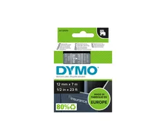 Labeltape Dymo 45020 D1 S720600 12mmx7m wit op transparant