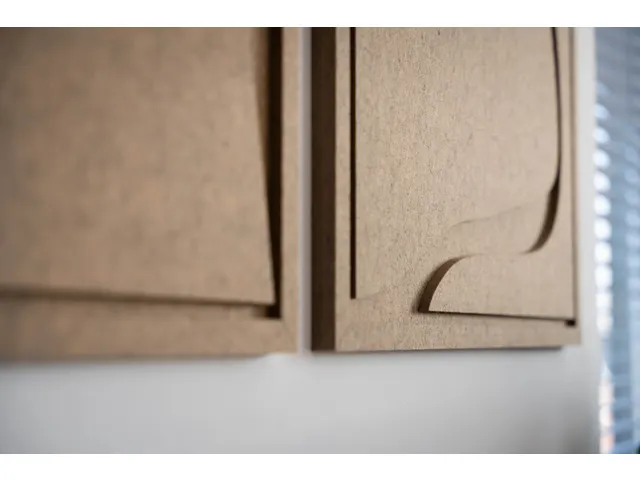 Acoustic Art FLOW 2-luik 80x60cm Bruin Akoestisch kunstwerk Organisch