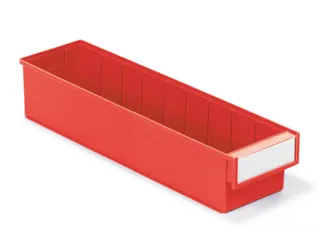 stellingbak,HxBxD 100x132x500mm,PP,rood - 1