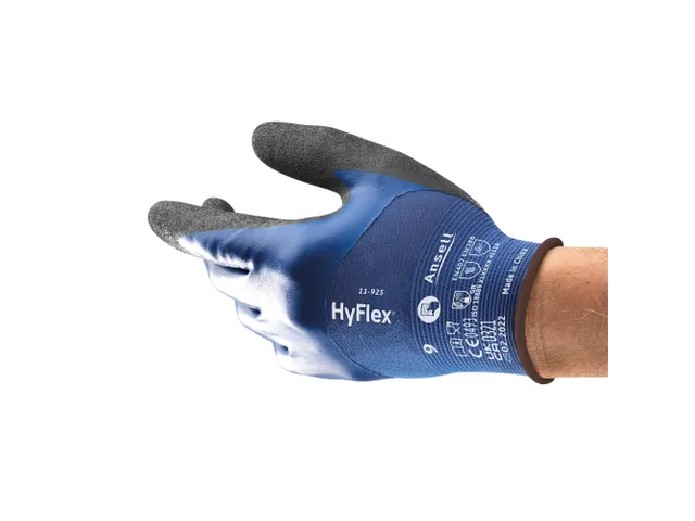 Ansell HyFlex 11-925 precisie nitril handschoenen, blauw, maat 9