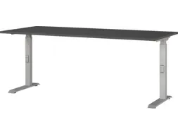 In hoogte verstelbaar bureau,HxBxD 680-910x1800x800mm,blad grafiet