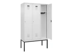 locker,HxBxD 2120x1200x500mm,3vak,vak B 400mm,cil.-slot,voetonderstel