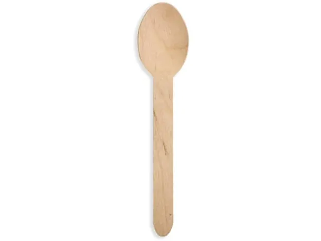 Lepel Uit Hout Gecoat FSC 160 mm Pak 100 Stuks