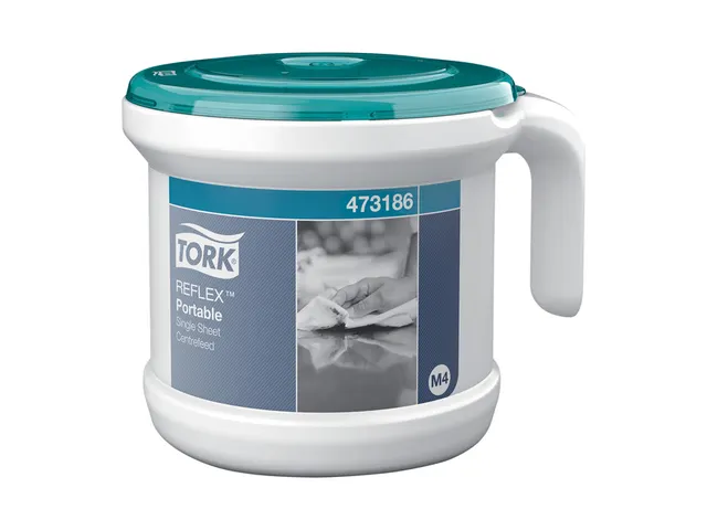 Startpakket Tork Reflex M4 draagbare dispenser wit/turquoise 473186
