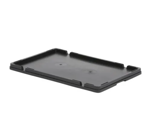 oplegdeksel,PP,v. draaistapelbak,BxD 400x600mm,zwart
