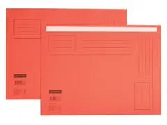 Vouwmap Quantore A4 ongelijke zijde 230gr rood