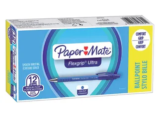 Balpen Paper Mate Flexgrip Ultra medium blauw - 4