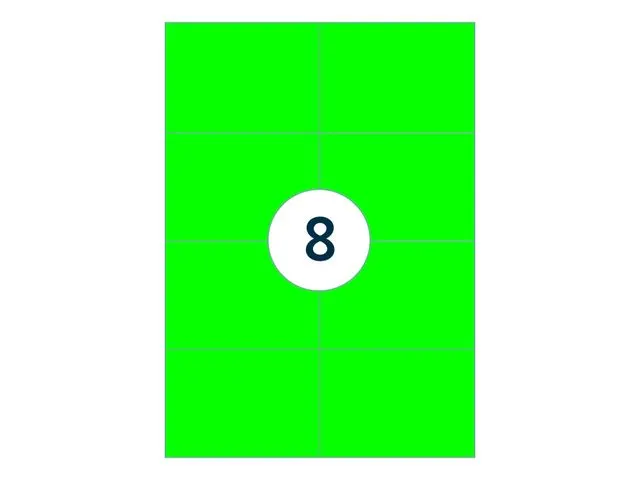 Gekleurde Etiketten 105x74mm Fluor Groen 42120