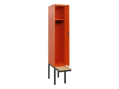 locker met bank,HxBxD 1950x300x815mm,1vak,vak B 300mm,cilinderslot