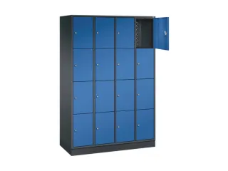 lockerkast,HxBxD 1950x1220x500mm,4x4vakken,cil.-slot,sokkel - 1
