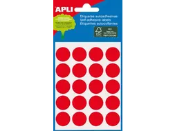 Apli 2065 Ronde Etiketten Ø19mm Rood