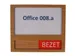 Plaque de porte modulable + plaque VRIJ BEZET Vert/Rouge aspect bois