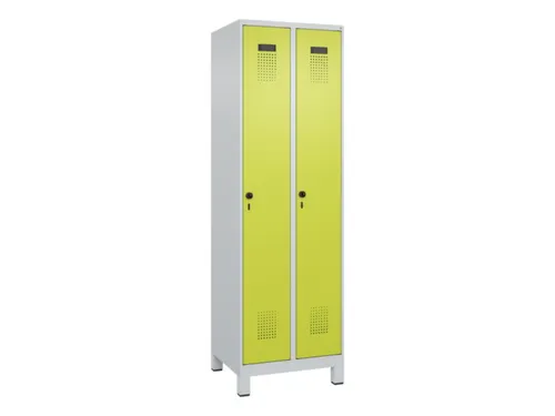 locker,HxBxD 1950x600x500mm,2vak,vak B 300mm,draaigrendel,voeten