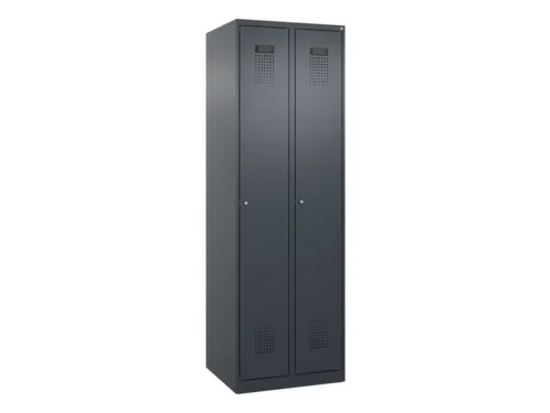 locker,HxBxD 1850x600x500mm,2vak,vak B 300mm,cil.-slot,staand op vloer