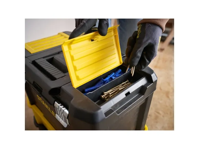 Gereedschapswagen Essential 3-delig Grijs/Geel