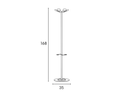 Unilux kapstok Aurora Staand Wit Beukenhout 6 haken