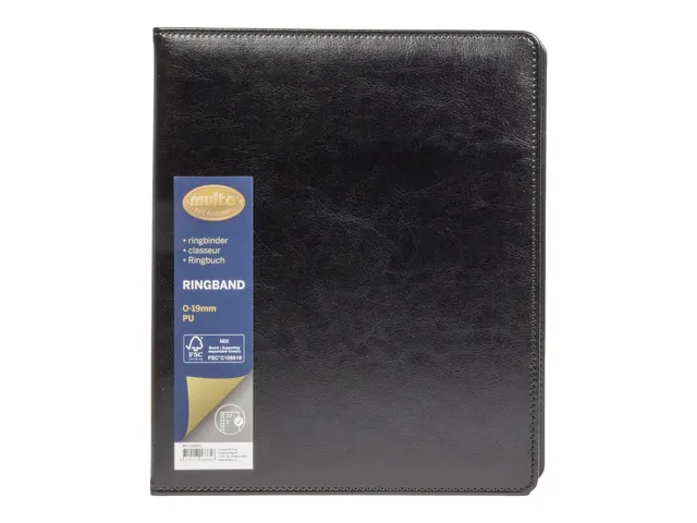 Ringband Multo Hannibal A5 17r O-19mm zwart kunstleder