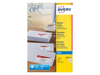 Etiket Avery J8159-40 63.5x33.9mm Inkjet Wit 960 stuks - 3