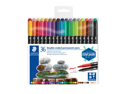 Permanent Viltstift Staedtler 3187 Design Journey dubbele punt assorti