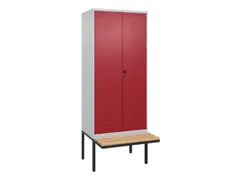 armoire vestiaire noir et blanc HxlxP 2120x800x815mm 2compart.