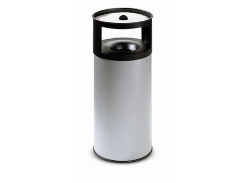 combi-asbak,HxØ 900x380mm,afvalbak inhoud 75l,romp staal grijs,blusko