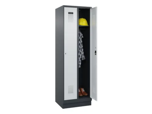 locker,HxBxD 1950x600x500mm,2vak,vak B 300mm,cil.-slot,sokkel
