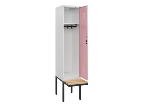 locker met bank,HxBxD 1950x400x815mm,1vak,vak B 400mm,cilinderslot