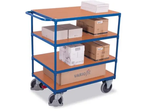 tafelwagen,draagverm. 500kg,4etage(s),laadvl. LxB 1200x800mm,houtetage