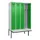 locker met bank,voor scheiding van kleding,HxBxD 2120x1200x815mm,4vak
