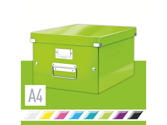 Opbergbox WOW Click & Store 281x200x370mm groen 85% gerecycled karton