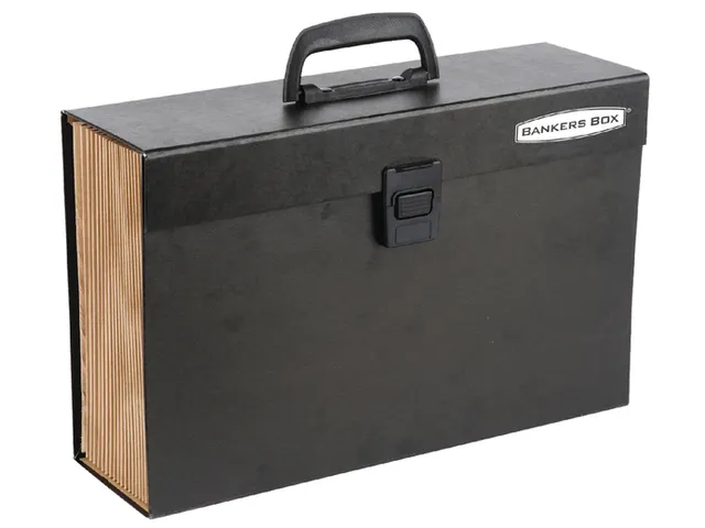 Sorteerkoffer Bankers Box Handifile 19 vaks zwart