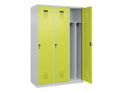 locker voor scheiding van kleding,HxBxD 1850x1200x500mm,3vak