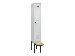 locker met bank,HxBxD 2120x300x815mm,1vak,vak B 300mm,draaigrendel - 3