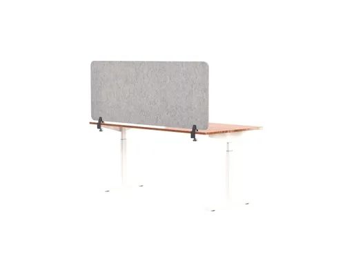 Akoestisch PET-vilt scheidingsscherm bureau lichtgrijs 60x160cm