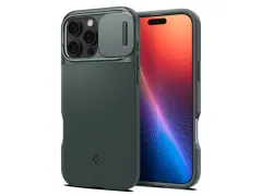 Spigen Optik Armor MagSafe iPhone 16 Pro hoes groen
