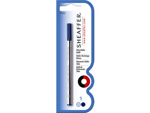 Rollerpenvulling Sheaffer slim medium blauw blister à 1 stuk