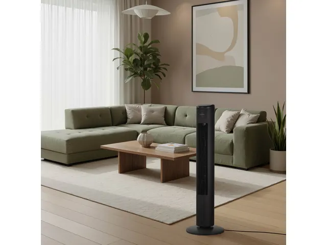 Ventilator torenmodel groot afstandsbediening zwart 75cm