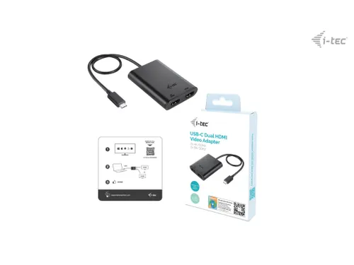 USB-C Dual 4K/60Hz (single 8K/30Hz) HDMI Video Adapter