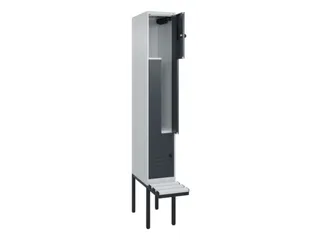 Z-garderobekast,HxBxD 2120x300x815mm,2vak,vak B 300mm,draaigrendel - 2
