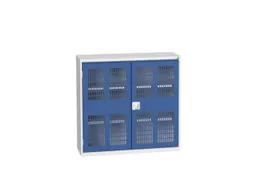 wandkast 1000x1050x350mm 2xStalen bodem sokkel Ral 7035 front Ral 5010