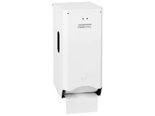 Toiletpapier Dispenser Metaal Wit voor 2 Toiletpapier Rollen - 1