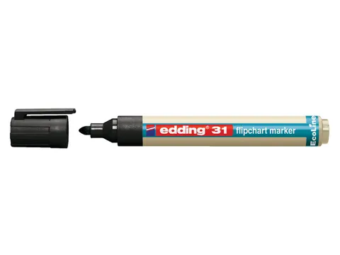 Viltstift edding 31 EcoLine voor flipover rond 1.5-3mm zwart