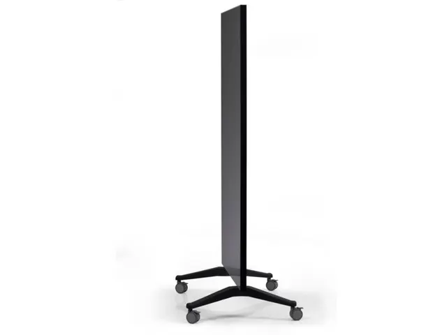 Mobiel Glasbord Zwart Magnetisch 90x175Cm