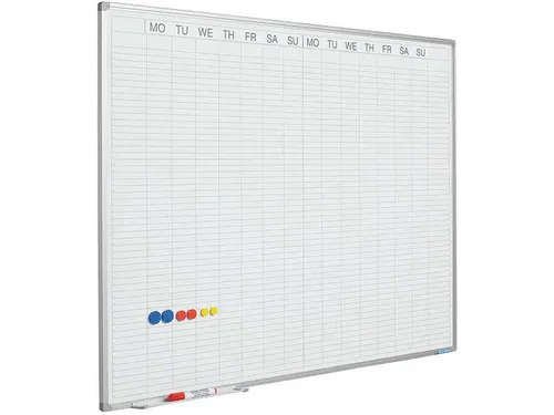 Planbord 60x90cm Softline profiel 8mm Dubbele week EN met dagenstrook