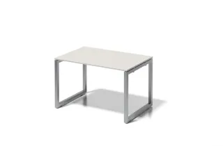 bureau,HxBxD 740x1200x800mm,blad grijswit,sledeframe zilverkleurig - 1