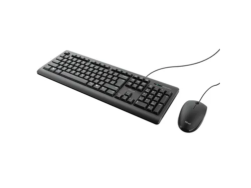 Toetsenbord Trust Primo + muis QWERTY zwart