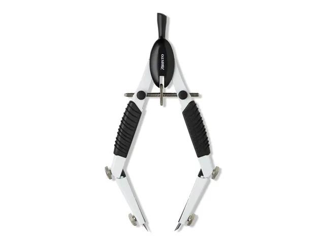 Compas à réglage rapide Aristo Topline Noir/Blanc avec adaptateur