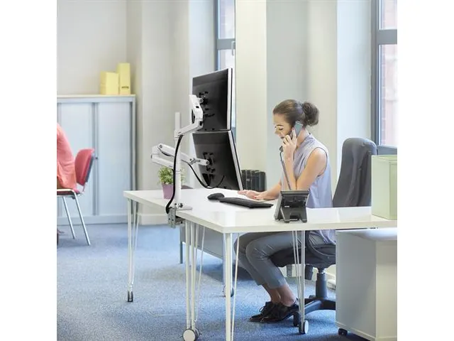 Monitorarm Duo Lx Dual Stacking 2 schermen 40 Inch Wit