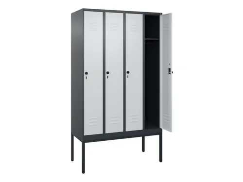 locker,HxBxD 2120x1200x500mm,4vak,vak B 300mm,draaigrendel