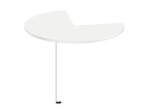 aanbouwtafel,i.h.v.,HxØ 720-840x1000mm,driekwartrond,Bl-wit